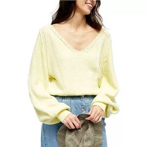 Free People Riptide V Neck Sweater NWT